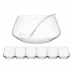New ⭐ Mikasa® Akimbo 8 Piece Punch Bowl Set 😀