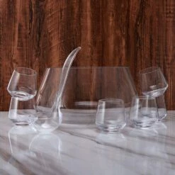 New ⭐ Mikasa® Akimbo 8 Piece Punch Bowl Set 😀 -Hot Sale barware Store akimbo 8 piece punch bowl set 5290385 3