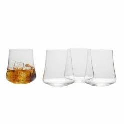 Hot Sale 👍 Mikasa® Aline Set of 4 Double Old Fashioned Whiskey Glasses 🌟
