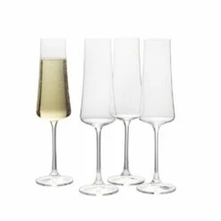 Hot Sale ❤️ Mikasa® Aline Set of 4 Flute Glasses 😀