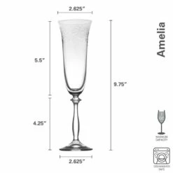 Best Pirce 🛒 Mikasa® Amelia Set of 4 Flute Glasses ⌛ -Hot Sale barware Store amelia set of 4 flute glasses 5282435 8