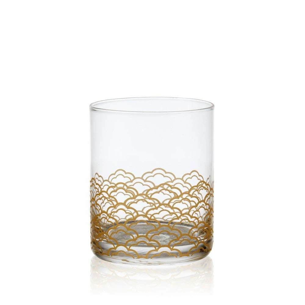 Budget 🥰 Mikasa® Art Deco Set of 4 Gold Double Old Fashioned Whiskey Glasses 😀 7 Budget 🥰 Mikasa® Art Deco Set of 4 Gold Double Old Fashioned Whiskey Glasses 😀 - Image 5