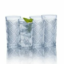 Best deal 👏 Mikasa® Ballard Braid Set of 4 Highball Glasses ⌛