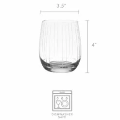 Best Pirce ❤️ Mikasa® Berlin Set of 4 Double Old Fashioned Whiskey Glasses 🛒 -Hot Sale barware Store berlin set of 4 double old fashioned glasses 5282115 4