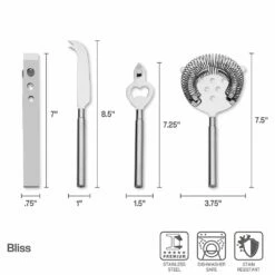 Outlet ⌛ Mikasa® Bliss 8 Piece Bar Tool Set 🎁 -Hot Sale barware Store bliss 8 piece bar tool set 5292793 5
