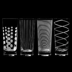 New 🎁 Mikasa® Cheers® Set of 4 Highball Glasses ✔️ -Hot Sale barware Store cheers set of 4 highball glasses SW910 412 8