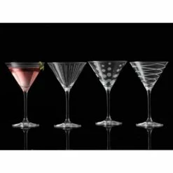 Cheapest 🥰 Mikasa® Cheers® Set of 4 Martini Glasses 🧨 -Hot Sale barware Store cheers set of 4 martini glasses SW910 417 2