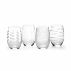 Best Pirce 🔥 Mikasa® Cheers® Set of 4 Stemless Wine Glasses 🔥