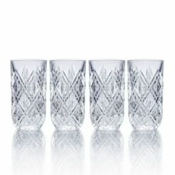 New ✔️ Mikasa® Claremont Set of 4 Highball Glasses 🤩