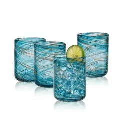 Buy 🔔 Mikasa® Color Swirl Set of 4 Double Old Fashioned Glasses ❤️