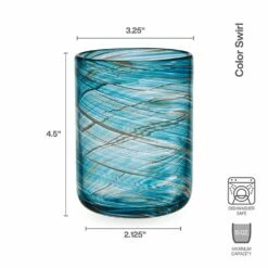 Buy 🔔 Mikasa® Color Swirl Set of 4 Double Old Fashioned Glasses ❤️ -Hot Sale barware Store color swirl set of 4 double old fashioned glasses 5294209 3