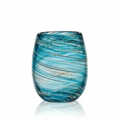 Discount 😀 Mikasa® Color Swirl Set of 4 Stemless Wine Glasses 🥰 -Hot Sale barware Store color swirl set of 4 stemless wine glasses 5294219 4