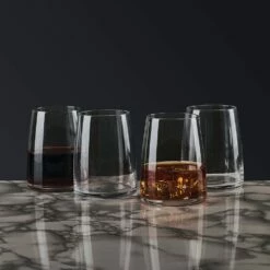 New 😉 Mikasa® Cora Set of 4 Double Old Fashioned Whiskey Glasses ✔️ -Hot Sale barware Store cora set of 4 double old fashioned whiskey glasses 5294235 3