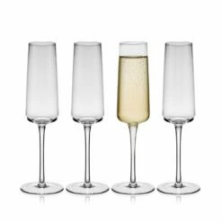 Promo 🛒 Mikasa® Cora Set of 4 Flute Glasses 🌟