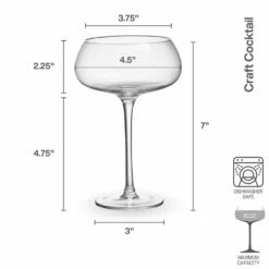 Best deal 🔥 Mikasa® Craft Cocktail Set of 4 Coupe Champagne Wine Glasses 😉 -Hot Sale barware Store craft set of 4 coupe champagne wine glasses 5294051 5