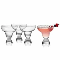 Budget 🔔 Mikasa® Craft Cocktail Set of 4 Stemless Margarita Glasses 🎉