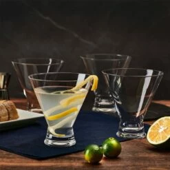 Coupon 😀 Mikasa® Craft Cocktail Set of 4 Stemless Martini Glasses 🤩 -Hot Sale barware Store craft set of 4 stemless martini glasses 5294049 3