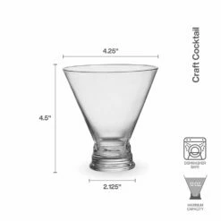 Coupon 😀 Mikasa® Craft Cocktail Set of 4 Stemless Martini Glasses 🤩 -Hot Sale barware Store craft set of 4 stemless martini glasses 5294049 5