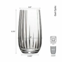 Wholesale 🔔 Mikasa® Gail Optic Set of 4 Highball Glasses 🤩 -Hot Sale barware Store gail optic set of 4 highball glasses 5289438 4