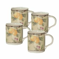 Budget 😉 Mikasa® Garden Harvest® Mugs, Set of 4 😉
