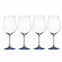 Best Sale ⭐ Mikasa® Gianna Ombre Blue Set of 4 Red Wine Glasses 🔥