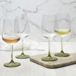 Hot Sale barware Store -Hot Sale barware Store gianna ombre sage set of 4 white wine glasses 5289778 2