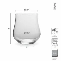 Cheap 👏 Mikasa® Grace Set of 4 Double Old Fashioned Whiskey Glasses ✨ -Hot Sale barware Store grace set of 4 double old fashioned whiskey glasses 5290389 4