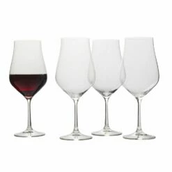 Buy 😀 Mikasa® Grace Set of 4 Bordeaux Red Wine Glasses ⭐