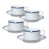 Deals 🤩 Mikasa® Jet Set Blue Set of 4 Tea Cups and Saucers 😍 -Hot Sale barware Store jet set blue set of 4 tea cups and saucers K85132194 1