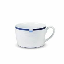 Deals 🤩 Mikasa® Jet Set Blue Set of 4 Tea Cups and Saucers 😍 -Hot Sale barware Store jet set blue set of 4 tea cups and saucers K85132194 4