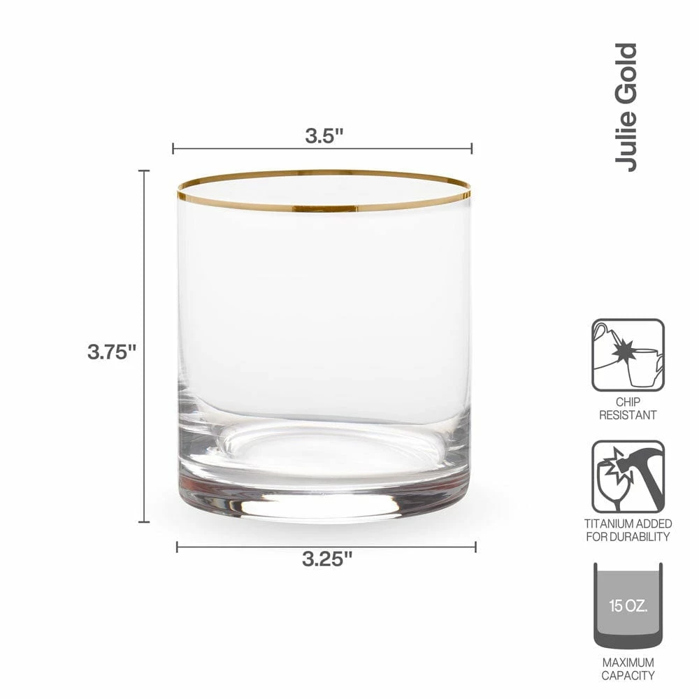 Best reviews of 🌟 Mikasa® Julie Gold Set of 4 Double Old Fashioned Whiskey Glasses 🤩 6 Best reviews of 🌟 Mikasa® Julie Gold Set of 4 Double Old Fashioned Whiskey Glasses 🤩 - Image 4
