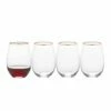 Buy 👍 Mikasa® Julie Gold Set of 4 Stemless Wine Glasses ⭐ -Hot Sale barware Store julie gold set of 4 stemless wine glasses 5289861 1