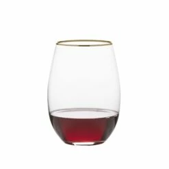 Buy 👍 Mikasa® Julie Gold Set of 4 Stemless Wine Glasses ⭐ -Hot Sale barware Store julie gold set of 4 stemless wine glasses 5289861 3
