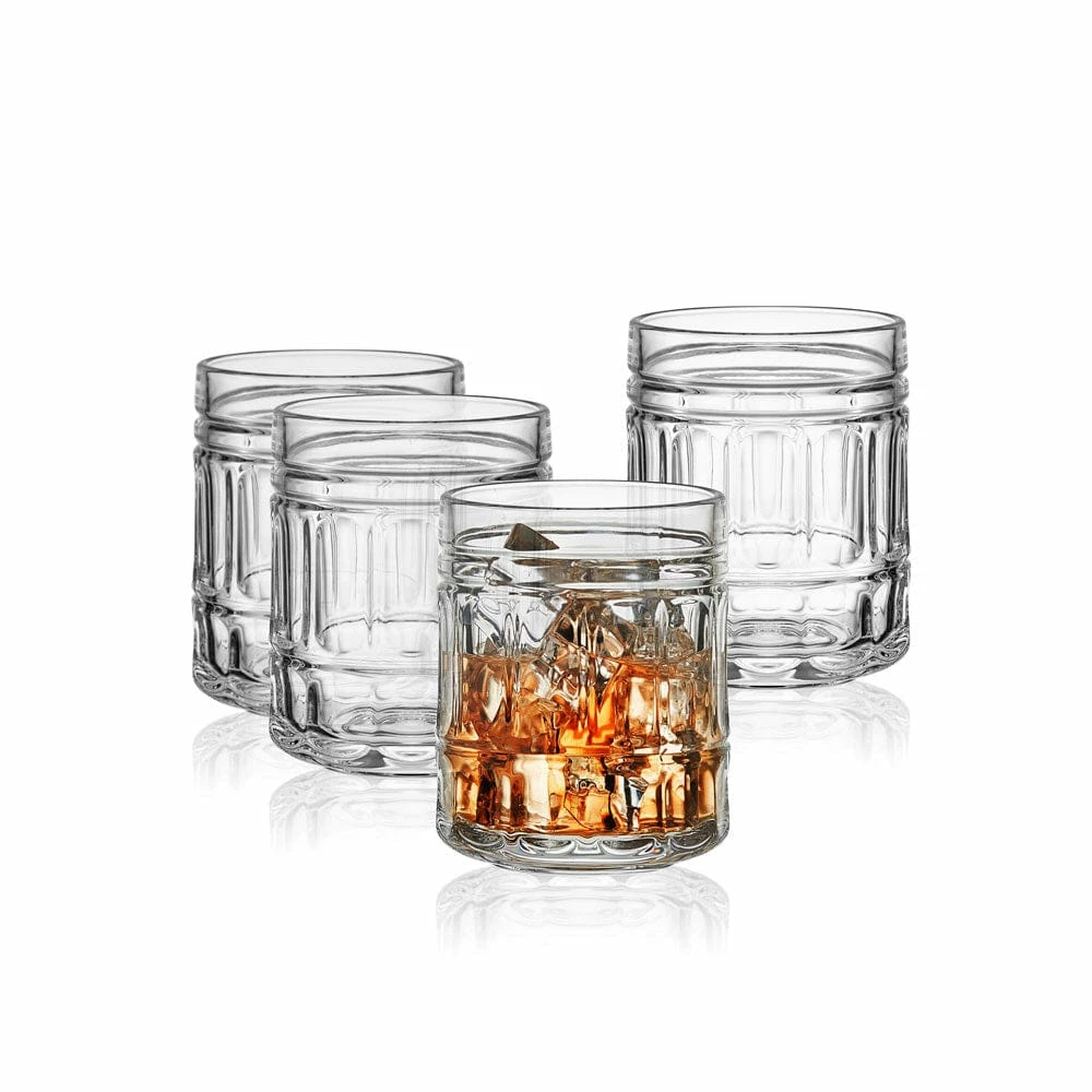 New 🤩 Mikasa® Lawrence Set of 4 Double Old Fashioned Whiskey Glasses 🥰 3 New 🤩 Mikasa® Lawrence Set of 4 Double Old Fashioned Whiskey Glasses 🥰