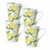 Outlet 🤩 Mikasa® Lemons Set of 4 Mugs 🎁