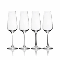 Deals 💯 Mikasa® Melody Set of 4 Champagne Flute Glasses 🔔 -Hot Sale barware Store melody set of 4 champagne flute glasses 5275770 3