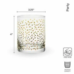 Best deal 💯 Mikasa® Party Set of 4 Double Old Fashioned Whiskey Glasses 🧨 -Hot Sale barware Store party set of 4 double old fashioned glasses 5294203 4