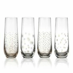 Best reviews of 😀 Mikasa® Party Set of 4 Gold Stemless Flute Glasses 🥰
