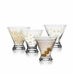Brand new ❤️ Mikasa® Party Set of 4 Stemless Martini Glasses 👏
