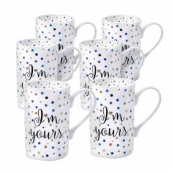 Hot Sale ⭐ Mikasa® Set of 6 Confetti Im Yours Mugs ⌛